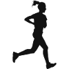 Runner jogging silhouette