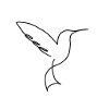 Hummingbird Silhouette - Simple Nature Design