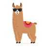Happy Life Llama T-Shirt Alpaca