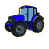 Traktor Blau