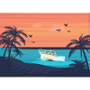 Beach / Sunset / Palm Trees