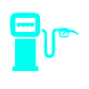 A blue petrol pump