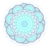 Mandala en bleu turquoise