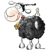 Funny Curly Sheep - Cartoon