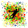 handball on spotted background