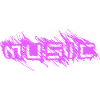 Music Music Lettering Techno Style