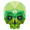 Emerald skull and crosses