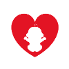Love heart baby silhouette gift