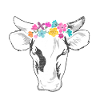Kuh Land Blumen