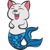 Chat sirène qui rit