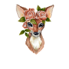 Deer with flower crown
