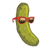 Cucumber with sunglasses