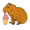 Capybara ice cream