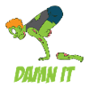 Zombie in crow yoga position