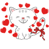 Cat with heart