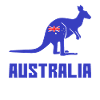 Kangaroo with Australia flag