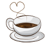 Heart coffee cartoon
