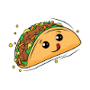 Delicious taco cartoon