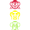 Three Wise Monkeys Vertical