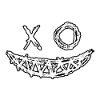 Crazy techno face grins