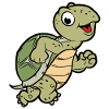 cute jogging turtle