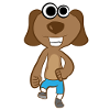 sweet trotting dog