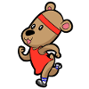 cute jogging bear