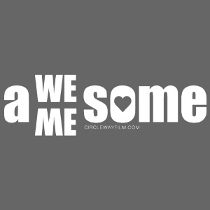 awesome we + me shirt - white