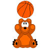 Teddy bear with basketball