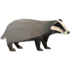 Dachs Waldtier Naturschutz Geschenk Polygon