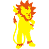 Lion in disco pose