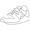 coole sneaker urban shoe illustratie