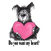 Dog offers his heart