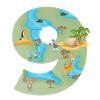 Pojke Nio Födelsedag Djur Afrika Gåva