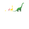 Evolution Langhals Giraffe Dinosaurier Flamingo