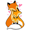 Baby with fox parents