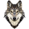 wolf, polygon design, unique