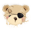 Teddy with eye patch