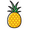 Style de logo d'ananas