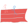 Runner stick figure, sprint race competition