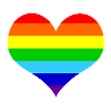 Corazón en los colores CSD - Gaypride