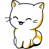 Chat kawaii rieur