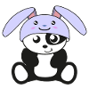 Panda im Hasenkostüm, zur Geburt, für Kinder, Baby