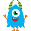 Rire monstre bleu
