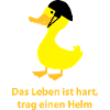 Ente mit Helm