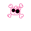 Funny cartoon skull