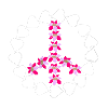 Peace mit Blumen