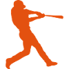 baseball bat strikes silhouette