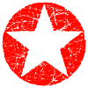 Circle star shape icon