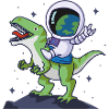 astronaut dinosaur